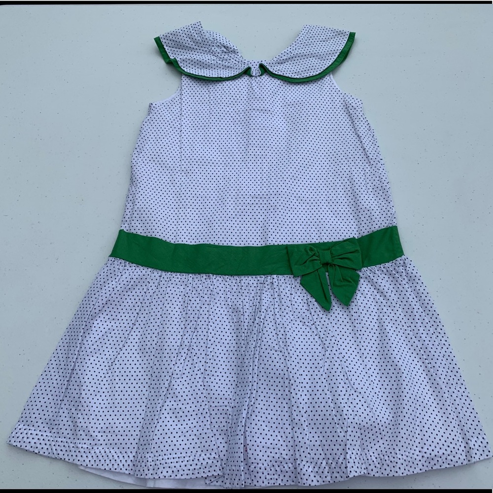 Janie & Jack, size 4, white dress with polka dots
